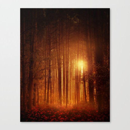 Red Roses poetry Canvas Print