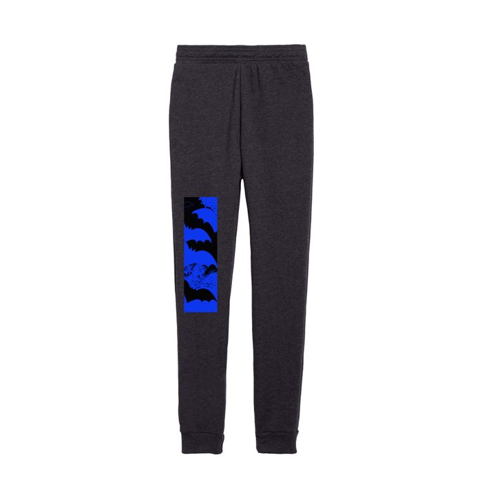 Black Bats In Flight Blue Kids Joggers