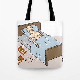 Old Man In Bed w/ Cheetos Tote Bag