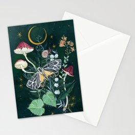 Mushroom night moth Stationery Card