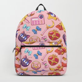 magical girl lover sailor moon pattern Backpack | Tsukino, Magicalgirl, Animemask, Kawaii, Stars, Cat, Mahoushoujo, Cute, Anime, Digital 