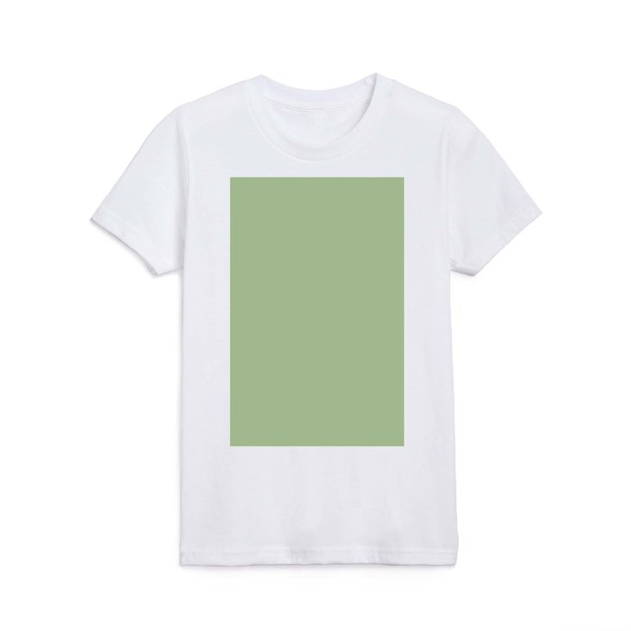 Sun Faded Crocodile Pastel Green Solid Color Coordinates w/ Sherwin Williams Seawashed Glass SW 9034 Kids T Shirt
