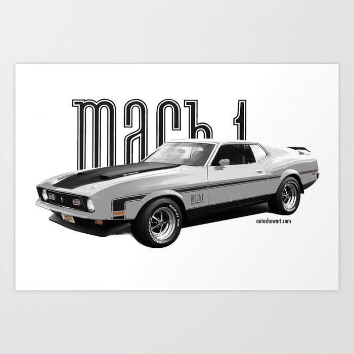 Ford Mustang Mach 1 Auto Art Art Print By Redrider