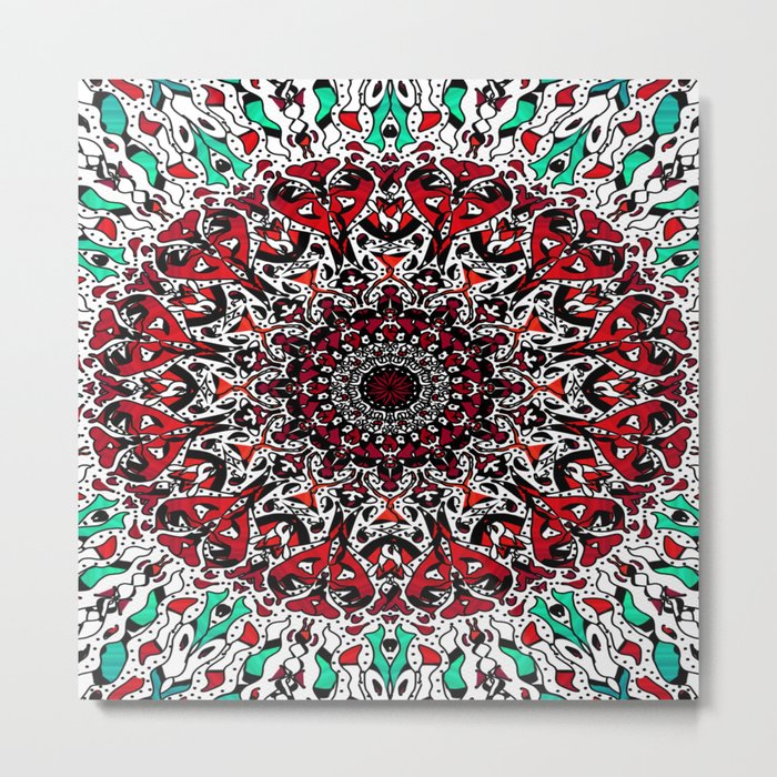 Red Eye Flower Metal Print