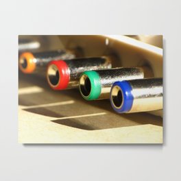 Colorful Electronic Adapters Metal Print