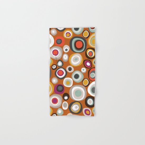 veneto boho spot amber Hand & Bath Towel
