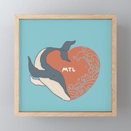 Beloved whale. Framed Mini Art Print