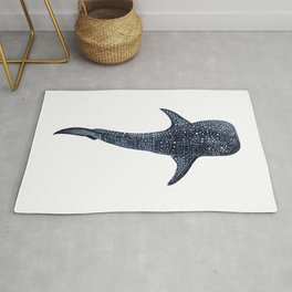 WHALE SHARK II Rug | Paint, Whaleshark, Art, Painting, Illustration, Blue, Iphone, Dive, Birthday, Watercolor 