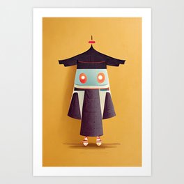 Kimono Bot Art Print