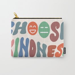 Choose Kindness Retro Groovy Typography Carry-All Pouch
