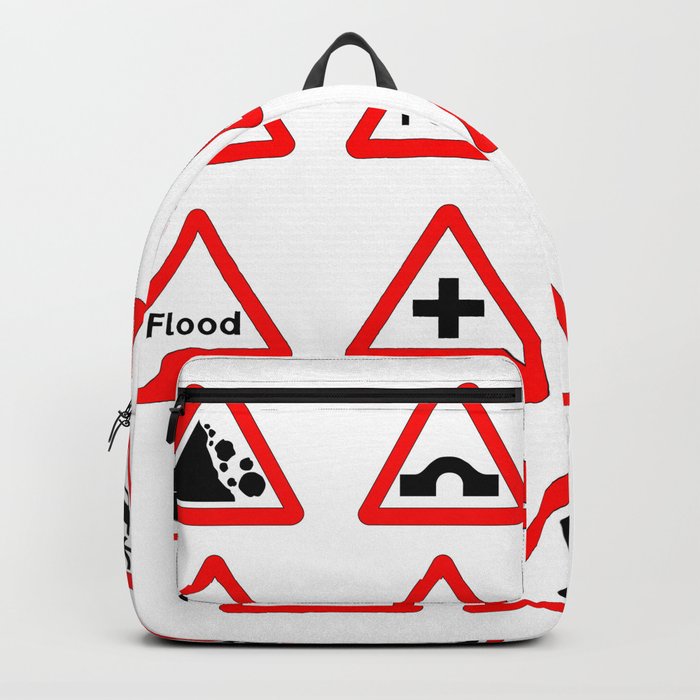 15 Triangle Traffic Signs Backpack