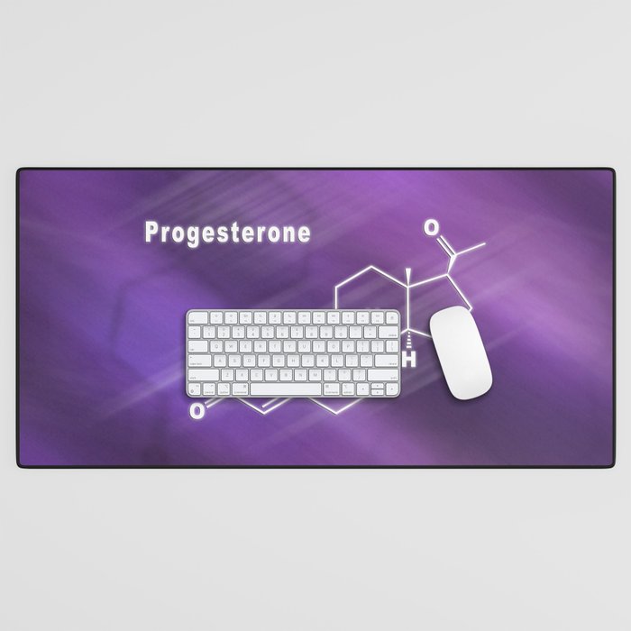 Progesterone Hormone Structural chemical formula Desk Mat
