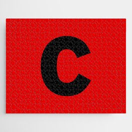letter C (Black & Red) Jigsaw Puzzle
