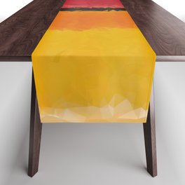 Untitled After Rothko Low Poly Geometric Triangles Table Runner