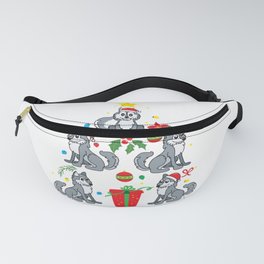 Wolf Christmas Ornament Tree Fanny Pack