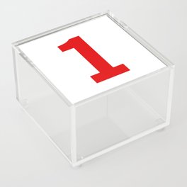 Number 1 (Red & White) Acrylic Box