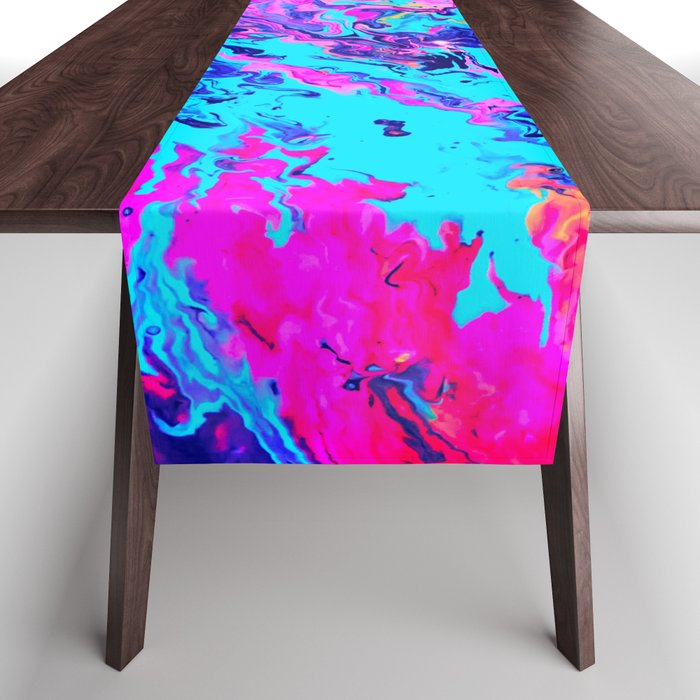 Abstract Colorful Painting Table Runner