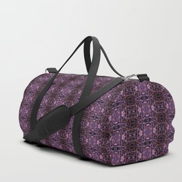 Liquid Light Series 63 ~ Purple & Orange Abstract Fractal Pattern Duffle Bag