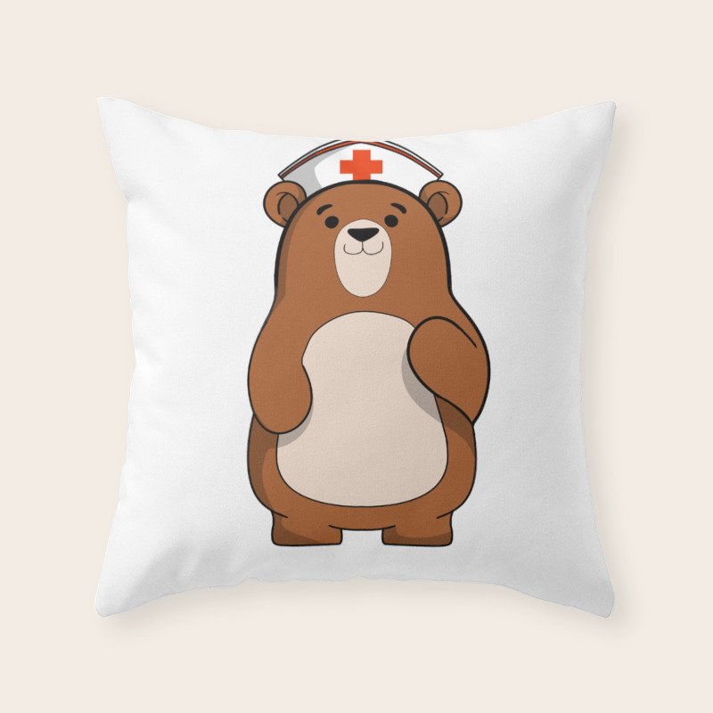 Nurse Care Bear International Nurse Day T Shirt Throw Pillow By