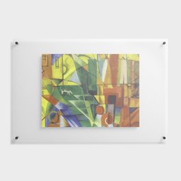 Franz Marc Landscape with House Dog and Cattle Floating Acrylic Print