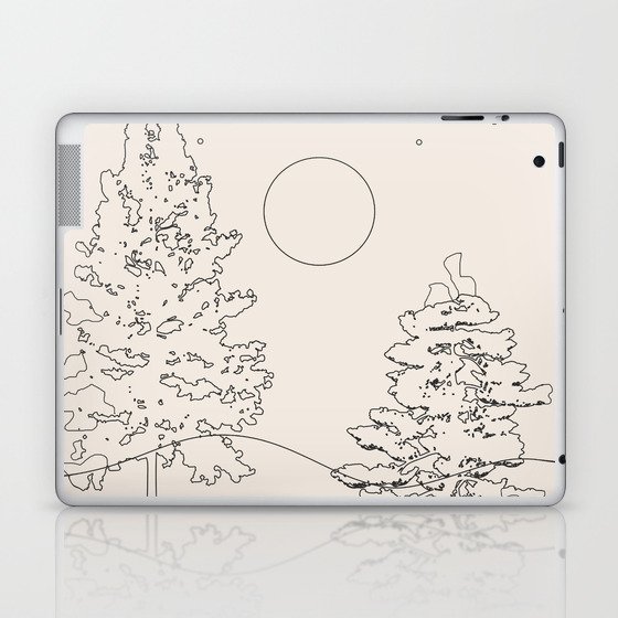 Slope Trees Bright Laptop & iPad Skin
