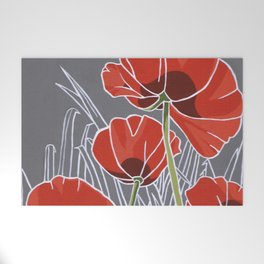 Poppies Welcome Mat