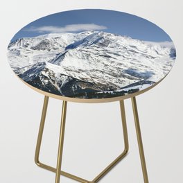 Mt. Blanc with clouds Side Table