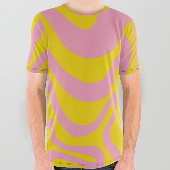 Oldshcool Psychedelic Liquid Swirl All Over Graphic Tee