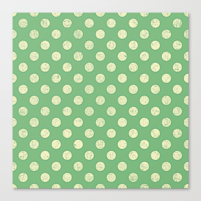 Green White Spot Canvas Print