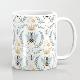 Queen Bee with Gold Crown and Laurel Frame Mug