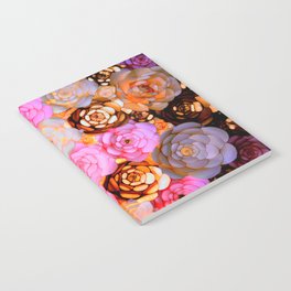 Pink sugar floral abstract fantasy 3d Notebook