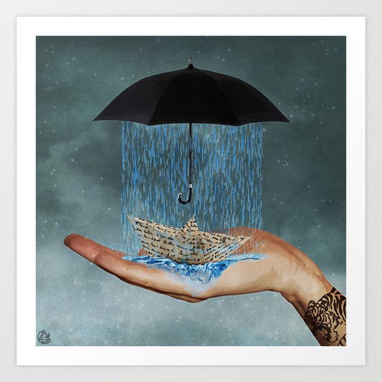 downpour Art Print