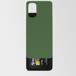 Dark Green Solid Color Pantone Courtyard 18-0226 TCX Shades of Green Hues Android Card Case