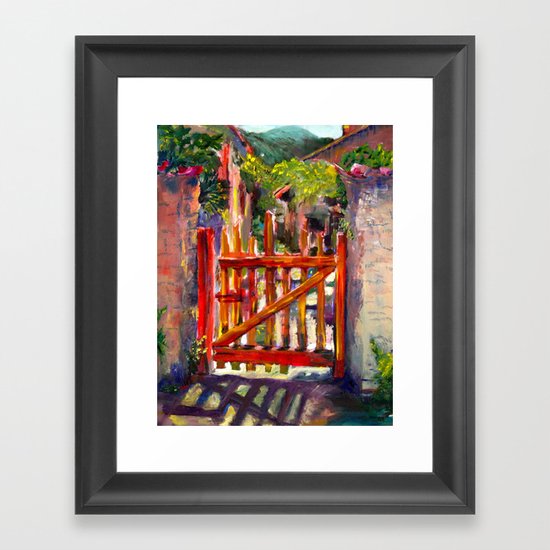 Red Gate Framed Art Print