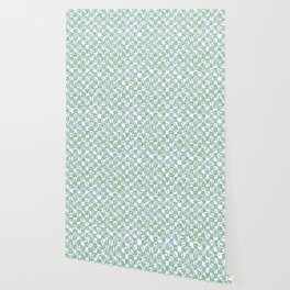 Organic Matisse Shapes on Hand-drawn Checkerboard 3.0 Wallpaper