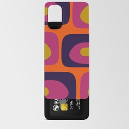 Mid-Century Modern Piquet Colorful Retro Abstract Orange Lime Avocado Blue Magenta Android Card Case