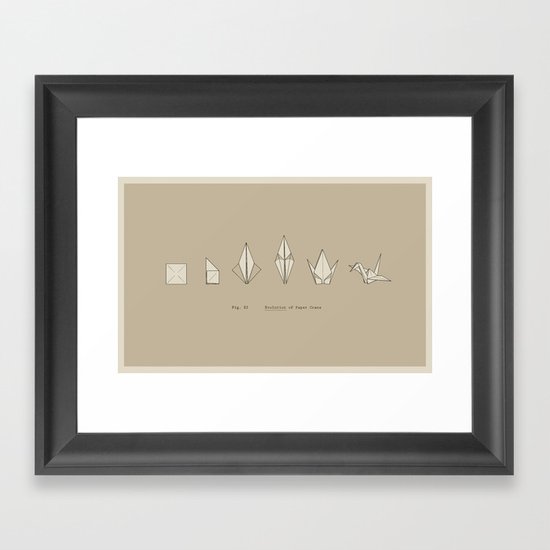 Evolution of Paper Crane Framed Art Print