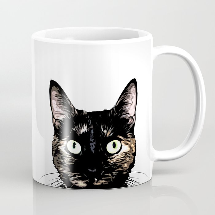 Peeking Cat Coffee Mug