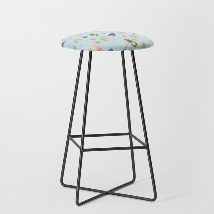 Champagne Celebration Pattern Bar Stool