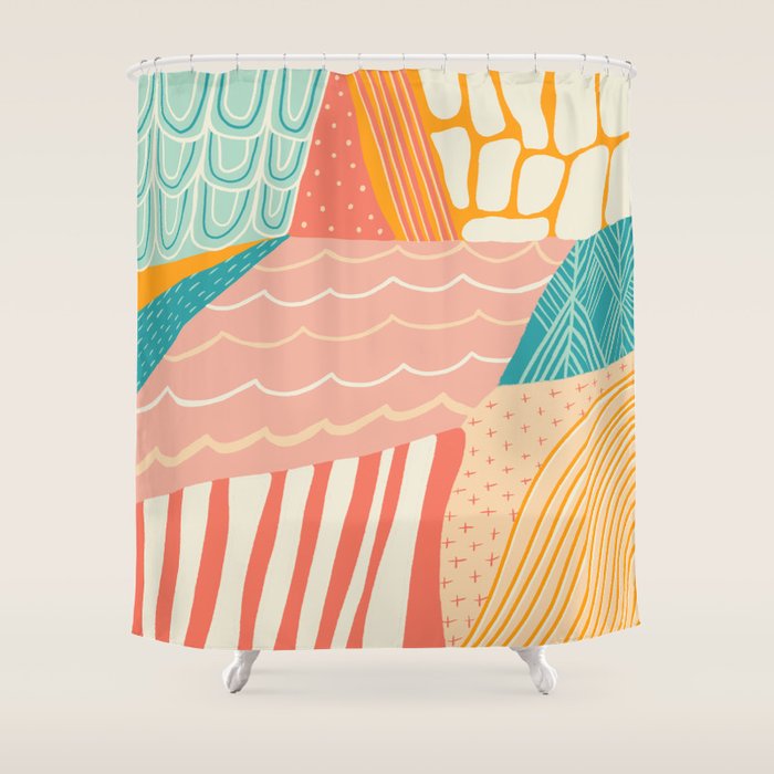 beach quilt Shower Curtain by sunshinecanteen Society6