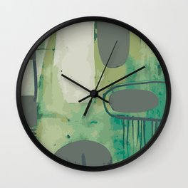 Spring meadow (abstract composition) Wall Clock