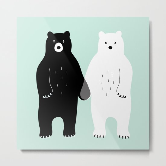 Gray Metal Print