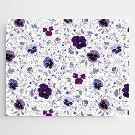 Pansies - Winter White Jigsaw Puzzle