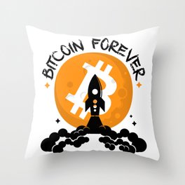 Bitcoin Forever Throw Pillow