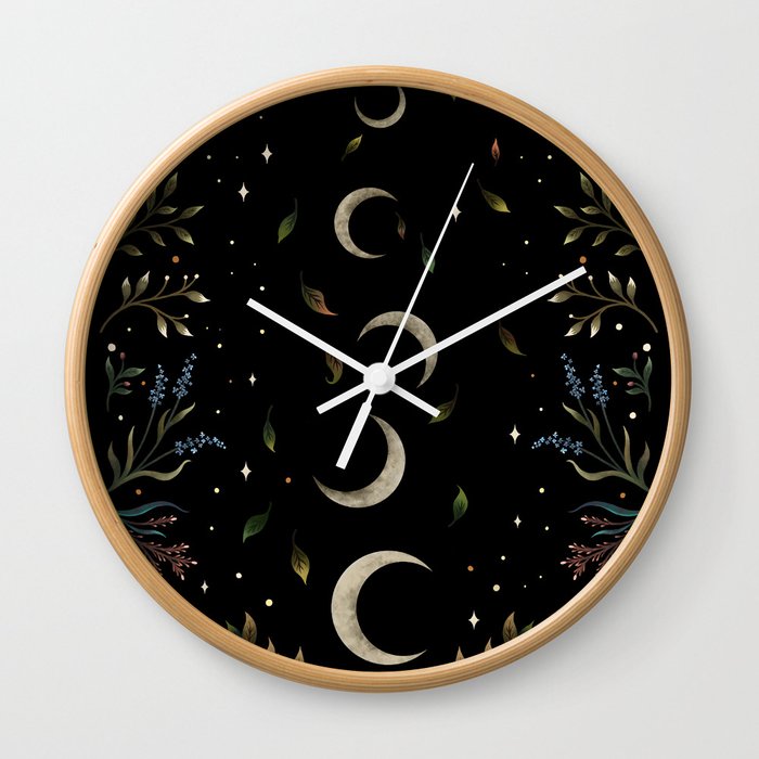 Crescent Moon Garden Wall Clock