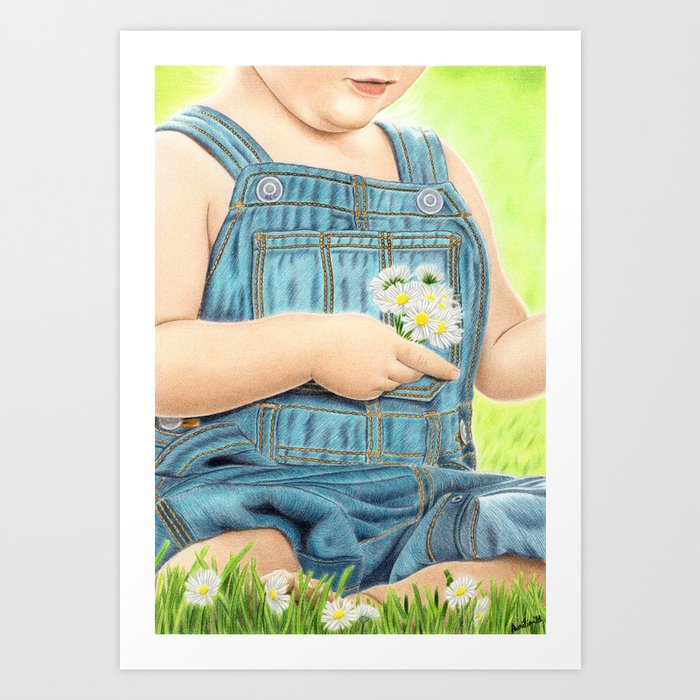 First Bouquet for Mom Art Print