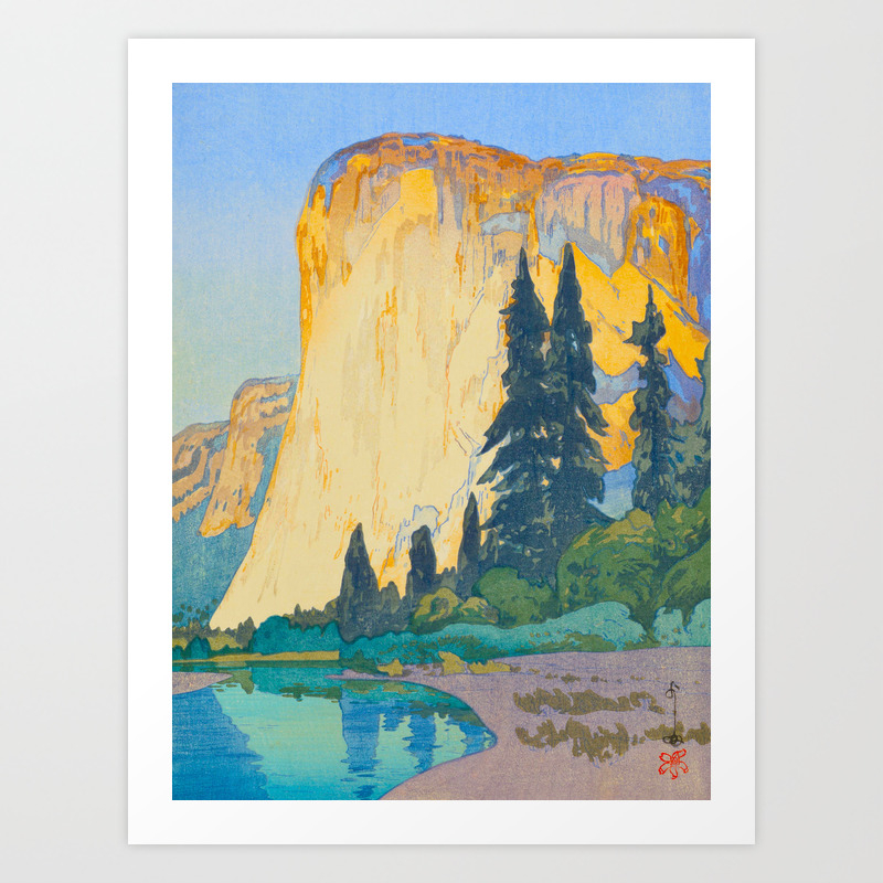 El Capitan Hiroshi Yoshida Modern Japanese Woodblock Print Art Print By Tokugawa Society6
