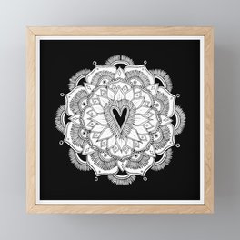 Mandala Corazon Framed Mini Art Print