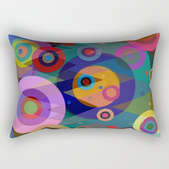 Abstract #507 Triangles & Circles Rectangular Pillow