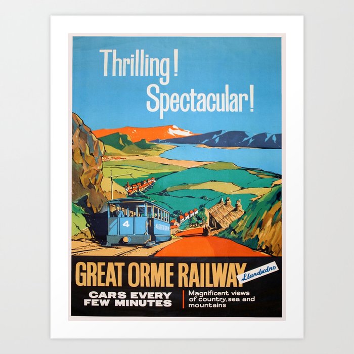 Vintage poster - Great Orme Railway Art Print